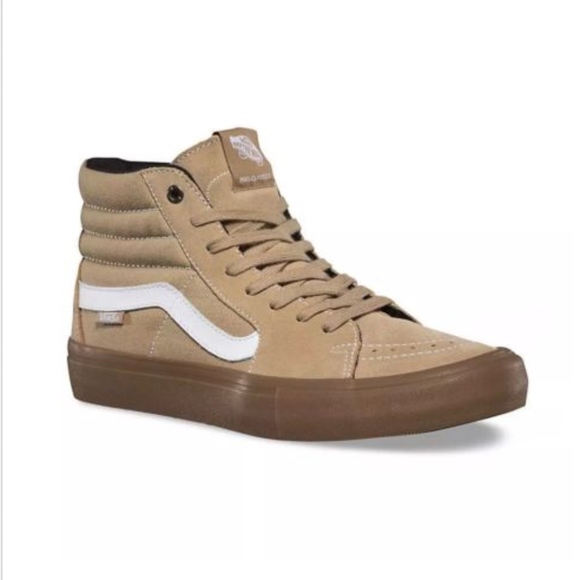 vans sk8 hi pro khaki gum